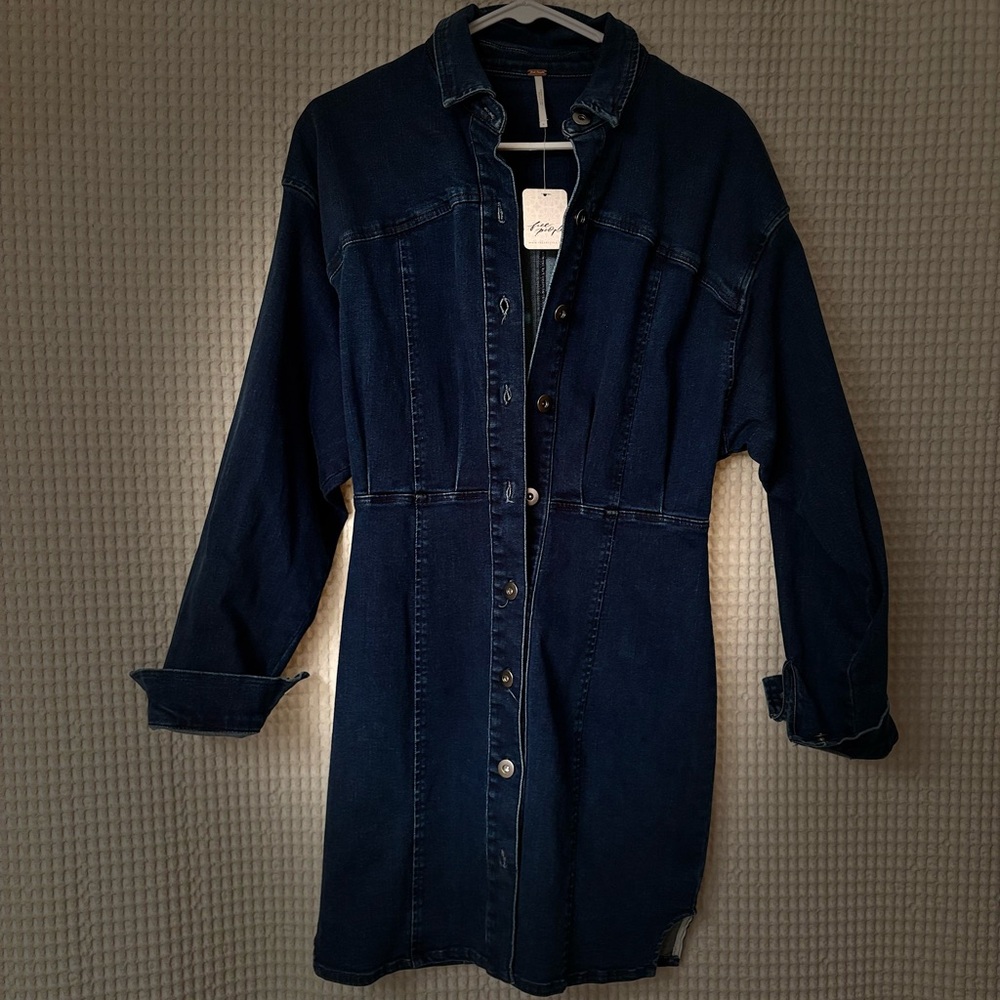 Free People Dark Blue Denim dress